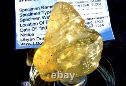 Libyan Desert Glass Meteorite Tektite impact specimen(340 ct) Dimples Gem AAA+