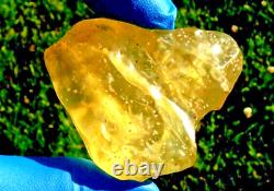 Libyan Desert Glass Meteorite Tektite impact specimen(340 ct) Dimples Gem AAA+