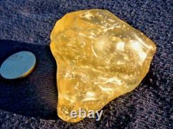 Libyan Desert Glass Meteorite Tektite impact specimen(340 ct) Dimples Gem AAA+