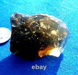 Libyan Desert Glass Meteorite Tektite impact specimen(350 crt)Dark Green Gem A+