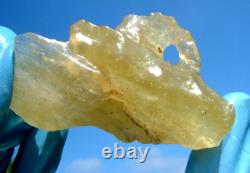 Libyan Desert Glass Meteorite Tektite impact specimen(350 crt)Natural Hole