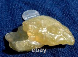 Libyan Desert Glass Meteorite Tektite impact specimen(350 crt)Natural Hole