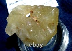 Libyan Desert Glass Meteorite Tektite impact specimen(350 crt)Natural Hole