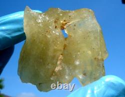 Libyan Desert Glass Meteorite Tektite impact specimen(350 crt)Natural Hole