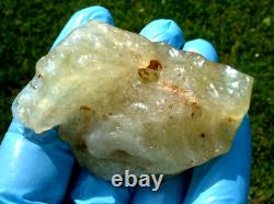 Libyan Desert Glass Meteorite Tektite impact specimen(350 crt)Natural Hole