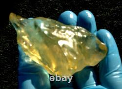 Libyan Desert Glass Meteorite Tektite impact specimen(360 ct) Super yellow Gem