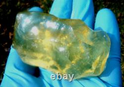 Libyan Desert Glass Meteorite Tektite impact specimen(365 ct)Dimples Gem AAAAA