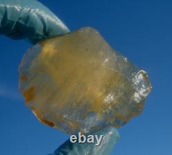 Libyan Desert Glass Meteorite Tektite impact specimen(366 ct)Dimples yellow Gem