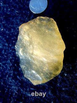 Libyan Desert Glass Meteorite Tektite impact specimen(366 ct)Dimples yellow Gem