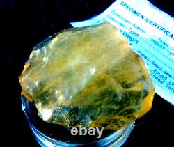 Libyan Desert Glass Meteorite Tektite impact specimen(366 ct)Dimples yellow Gem