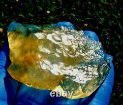 Libyan Desert Glass Meteorite Tektite impact specimen(370 crt)Flat Gem AAAAA