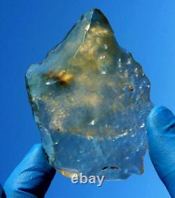 Libyan Desert Glass Meteorite Tektite impact specimen(370 crt)Flat Gem AAAAA