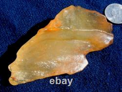 Libyan Desert Glass Meteorite Tektite impact specimen(370 crt)Pearl orange Tool