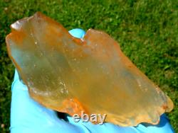 Libyan Desert Glass Meteorite Tektite impact specimen(370 crt)Pearl orange Tool