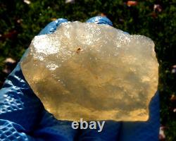 Libyan Desert Glass Meteorite Tektite impact specimen(385 crt)Dimples yellow A+