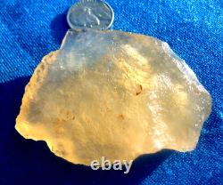 Libyan Desert Glass Meteorite Tektite impact specimen(385 crt)Dimples yellow A+