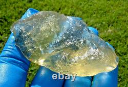 Libyan Desert Glass Meteorite Tektite impact specimen(395 ct)Dimples Super GEM