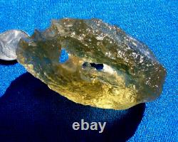 Libyan Desert Glass Meteorite Tektite impact specimen(400 crt)Gem Natural Hole