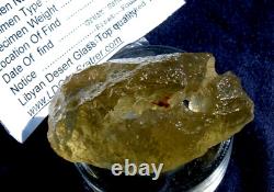 Libyan Desert Glass Meteorite Tektite impact specimen(400 crt)Gem Natural Hole