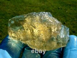 Libyan Desert Glass Meteorite Tektite impact specimen(400 crt)Gem Natural Hole