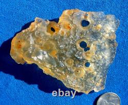 Libyan Desert Glass Meteorite Tektite impact specimen(405 crt)- 7 Natural Holes