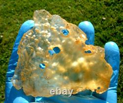 Libyan Desert Glass Meteorite Tektite impact specimen(405 crt)- 7 Natural Holes