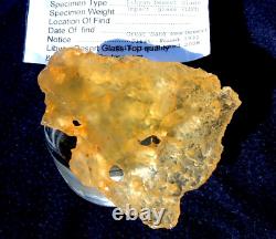 Libyan Desert Glass Meteorite Tektite impact specimen(405 crt)- 7 Natural Holes