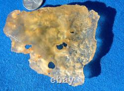 Libyan Desert Glass Meteorite Tektite impact specimen(405 crt)- 7 Natural Holes