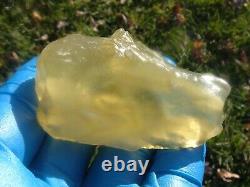 Libyan Desert Glass Meteorite Tektite impact specimen(415 ct)Dimples yellow Gem