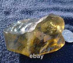 Libyan Desert Glass Meteorite Tektite impact specimen(425 crt)Best Gem AAAAA+