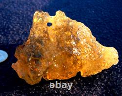 Libyan Desert Glass Meteorite Tektite impact specimen(425 crt) Big natural Hole