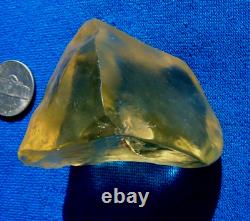 Libyan Desert Glass Meteorite Tektite impact specimen(425 crt)Soft yellow AAAA+