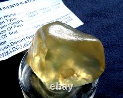 Libyan Desert Glass Meteorite Tektite impact specimen(425 crt)Soft yellow AAAA+