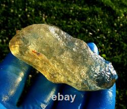 Libyan Desert Glass Meteorite Tektite impact specimen(430 crt)dimples yellow Gem