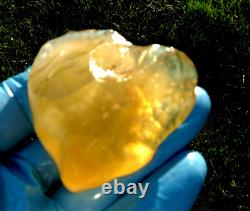 Libyan Desert Glass Meteorite Tektite impact specimen(430 ct) Heart Shape