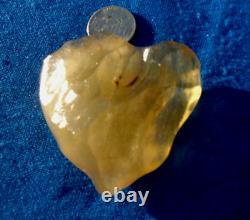 Libyan Desert Glass Meteorite Tektite impact specimen(430 ct) Heart Shape