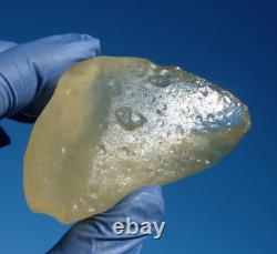 Libyan Desert Glass Meteorite Tektite impact specimen(435 crt)Dimples Yellow Gem