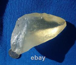 Libyan Desert Glass Meteorite Tektite impact specimen(435 crt)Dimples Yellow Gem