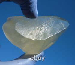 Libyan Desert Glass Meteorite Tektite impact specimen(435 crt)Dimples Yellow Gem