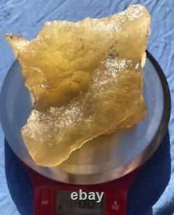 Libyan Desert Glass Meteorite Tektite impact specimen(4435 crt)Very big (887 g)