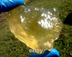 Libyan Desert Glass Meteorite Tektite impact specimen(450 crt)Dimples Best Gem