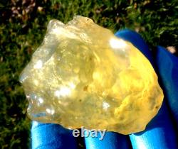 Libyan Desert Glass Meteorite Tektite impact specimen(450 crt)Dimples Best Gem