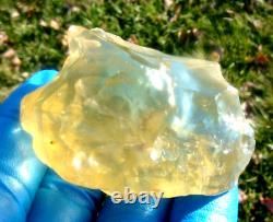 Libyan Desert Glass Meteorite Tektite impact specimen(450 crt)Dimples Best Gem