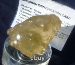 Libyan Desert Glass Meteorite Tektite impact specimen(450 crt)Dimples Best Gem