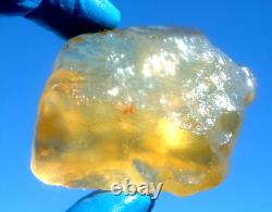 Libyan Desert Glass Meteorite Tektite impact specimen(450 crt)Dimples GEM AAAAA