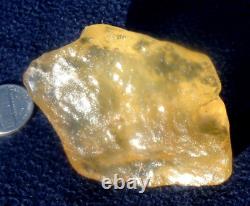 Libyan Desert Glass Meteorite Tektite impact specimen(450 crt)Dimples GEM AAAAA