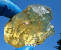 Libyan Desert Glass Meteorite Tektite impact specimen(450 ct)DARK INCLUSIONS