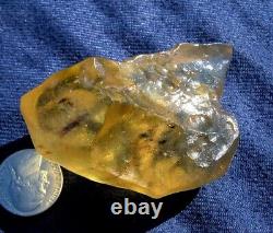 Libyan Desert Glass Meteorite Tektite impact specimen(450 ct)DARK INCLUSIONS