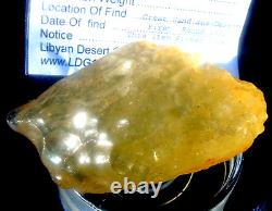 Libyan Desert Glass Meteorite Tektite impact specimen(450 ct) yellow Gem AAAA+