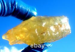 Libyan Desert Glass Meteorite Tektite impact specimen(450 ct) yellow Gem AAAA+